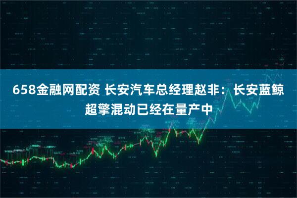 658金融网配资 长安汽车总经理赵非：长安蓝鲸超擎混动已经在量产中
